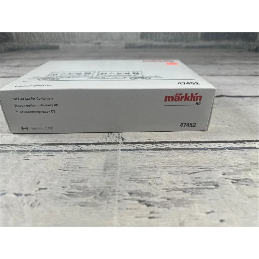 Märklin 47452 HO DB Hoyer Container Flat Car 2 Containers Germany NIB